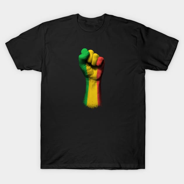 Flag of Mali on a Raised Clenched Fist T-Shirt by jeffbartels